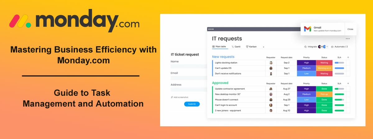 Mastering Business Efficiency with Monday.com: A Guide to Task Management and Automation